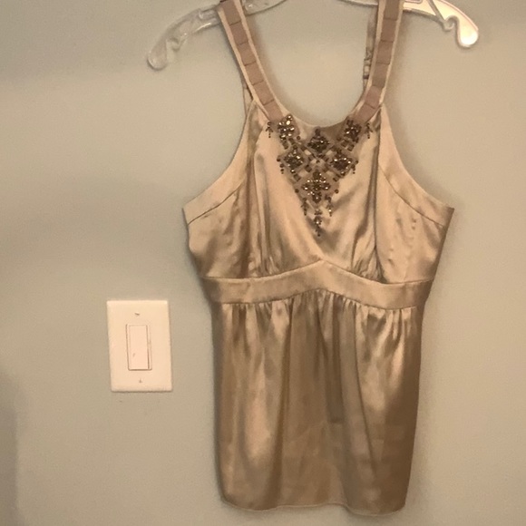 Rebecca Taylor Tops - SILK TOP BEAUTIFUL REBECCA TAYLOR BEJEWELED CHAMPAGNE COLOR 8